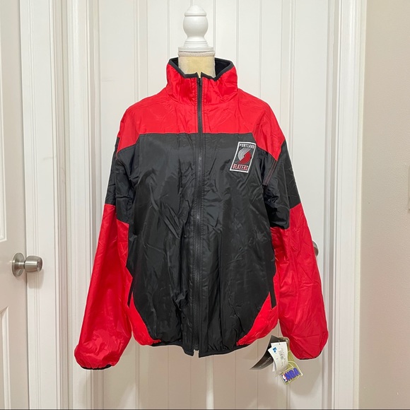 Vintage 1990s Portland Trail Blazers Reversible Jacket Large NWT - Picture 1 of 8